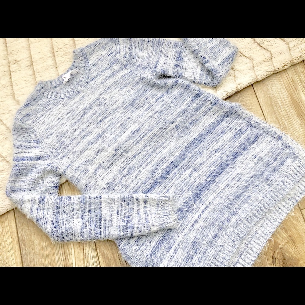 BCBGeneration Marled Fuzzy Eyelash Tunic Sweater